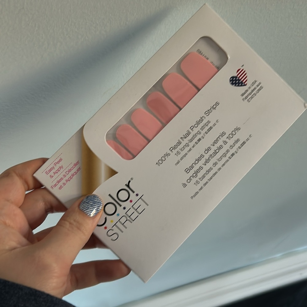5/$25 color street nail wraps solid pastel diy spa kit charleston blush - Picture 2 of 3